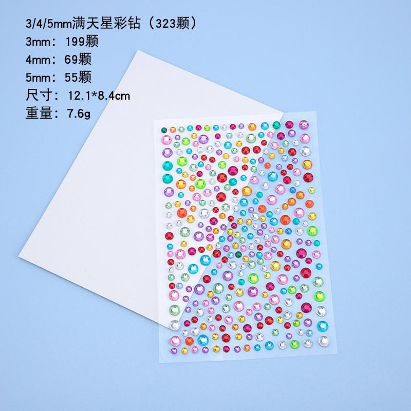 Combination Face Diamond Laser Colorful Diamond Sticker Face Tear Diamond Eyebrow Sticker Star Moon Nail Art Jewelry