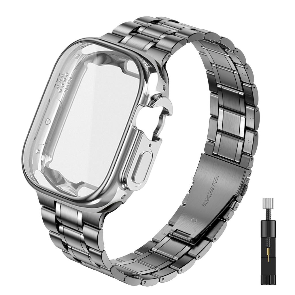 Hülle+Armband für Apple Watch Ultra Band 44mm 40mm 45mm 41mm 42mm 38mm Metall Edelstahlarmband iWatch Serie 3 5 6 SE 7 8