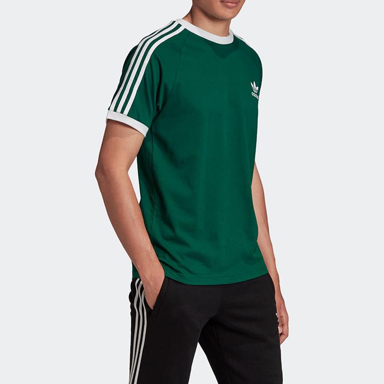 Adidas Clover Vintage Stripes 3-Stripes Crew Neck Tee Men Tops Dark-Green GD9935