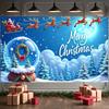 Weihnachtsmann Schlitten Banner Weihnachtsmann Design Weihnachtsfeier Banner Weihnachtsdekoration Banner Schneeflocken Deko Für Bürodekoration Shopping