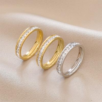 Wedding Ring Polishing Gift Titanium Steel Simple Noble Wedding Finger Ring Fashion Jewelry