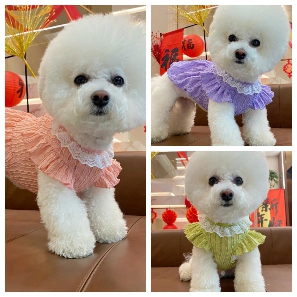 Comfortable Puppy Princess Dress Thin Breathable Dog Tutu Skirt Pet Clothing  Photograph Prop