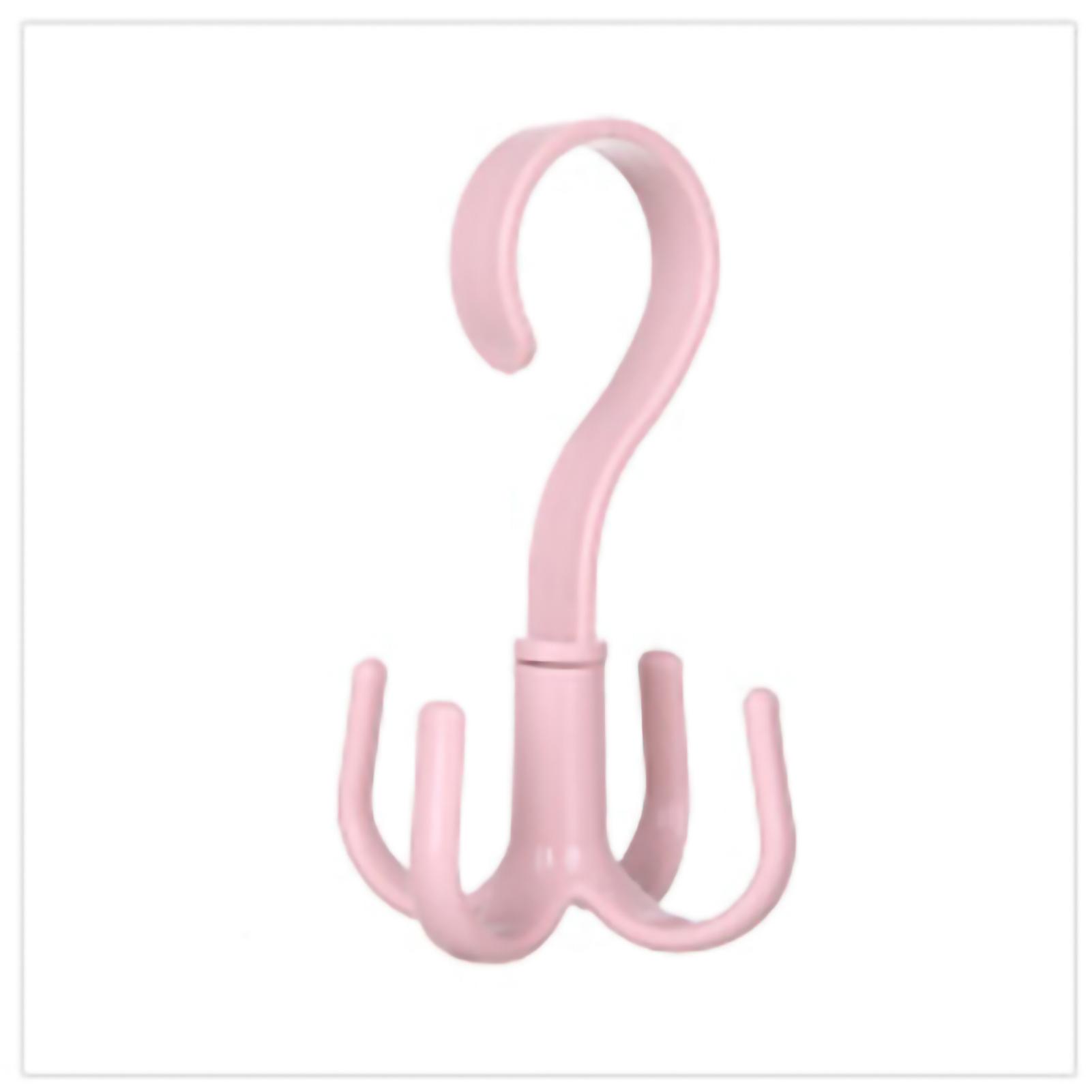 

Вешалка для шарфов Вращающаяся вешалка для сумок Многофункциональный крючок для сумок для шкафа Вешалка для шарфов для спальни Вешалка для пластиковых пакетов розовый