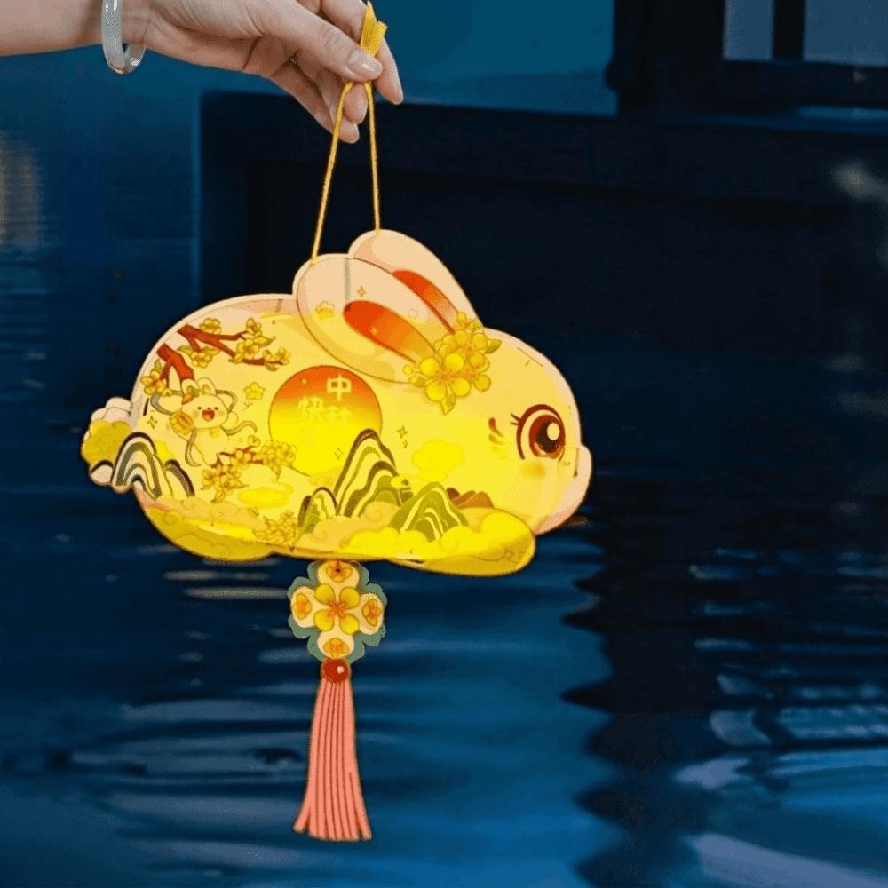 Glowing Rabbit Lanterns Luminous Lantern DIY Material Package Party Decoration