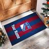 New York Rangers Crystal Velvet Rug, Custom Name Text Personalized Non‑Slip Floor Mat for Home Decor Gift
