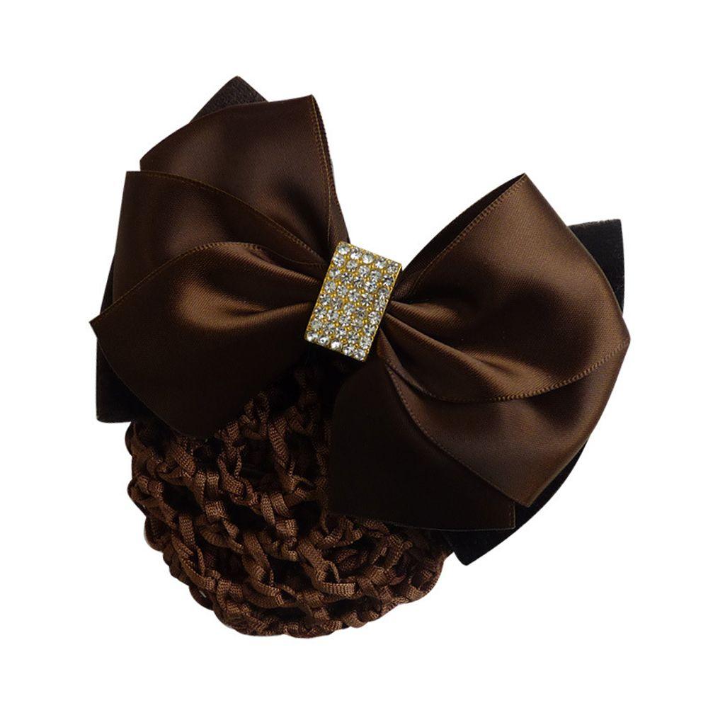 Hotel Nurse Big Bow For Girls Women Spring Clips Korean Bun Snood Ponytail Clip Hairgrips Cover Net