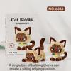 Micro Particle Building Blocks Cute Pet Cat Series Cute Diy Assembled Toys Orange Cat Black Cat Gift Children's Puzzle Gift