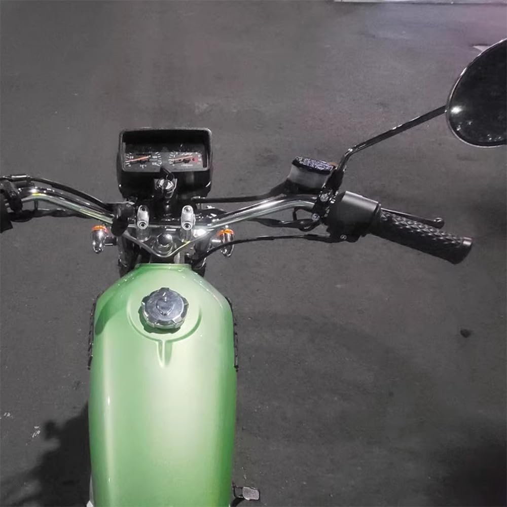 Vitalux Motorcycle Handlebar Diamond Left and Right Retro Universal Replacement Grips, 22.2mm Pattern, Set, Non-Slip, Corrosion-Resistant,