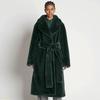 Winter Women Fur Coats Long Fur Loose Lapel Over Coat Thick Warm Plus Size