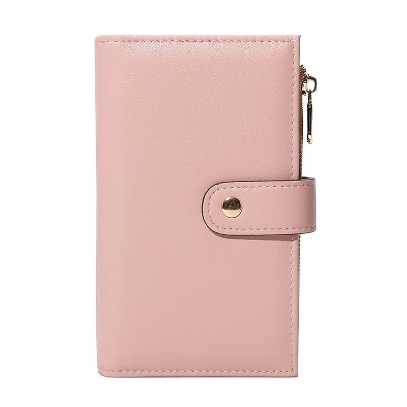 

Color-blocked zipper coin purse multi-slot anti-magnetic women s wallet card and bag integrated RFID wallet