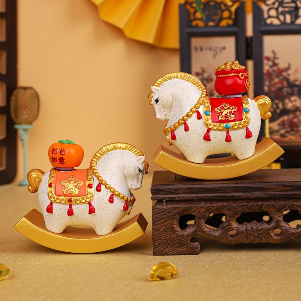 Rășină Cal Miniatură Stil Chinezesc Zodia Cal Ornamente Ornament de Birou Decor Birou