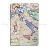 Hartă relief a Italiei redată digital Hartă relief vintage a Italiei Imprimare Cu D Illusion Metal imprimat Semn de perete din tablă Afiș