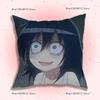 W-Watamote Tomoko Kuroki Anime Kissenbezug Milbendichter Kissenbezug Versteckter Reißverschluss Seidiger Kurzer Plüsch Sofakissenbezug