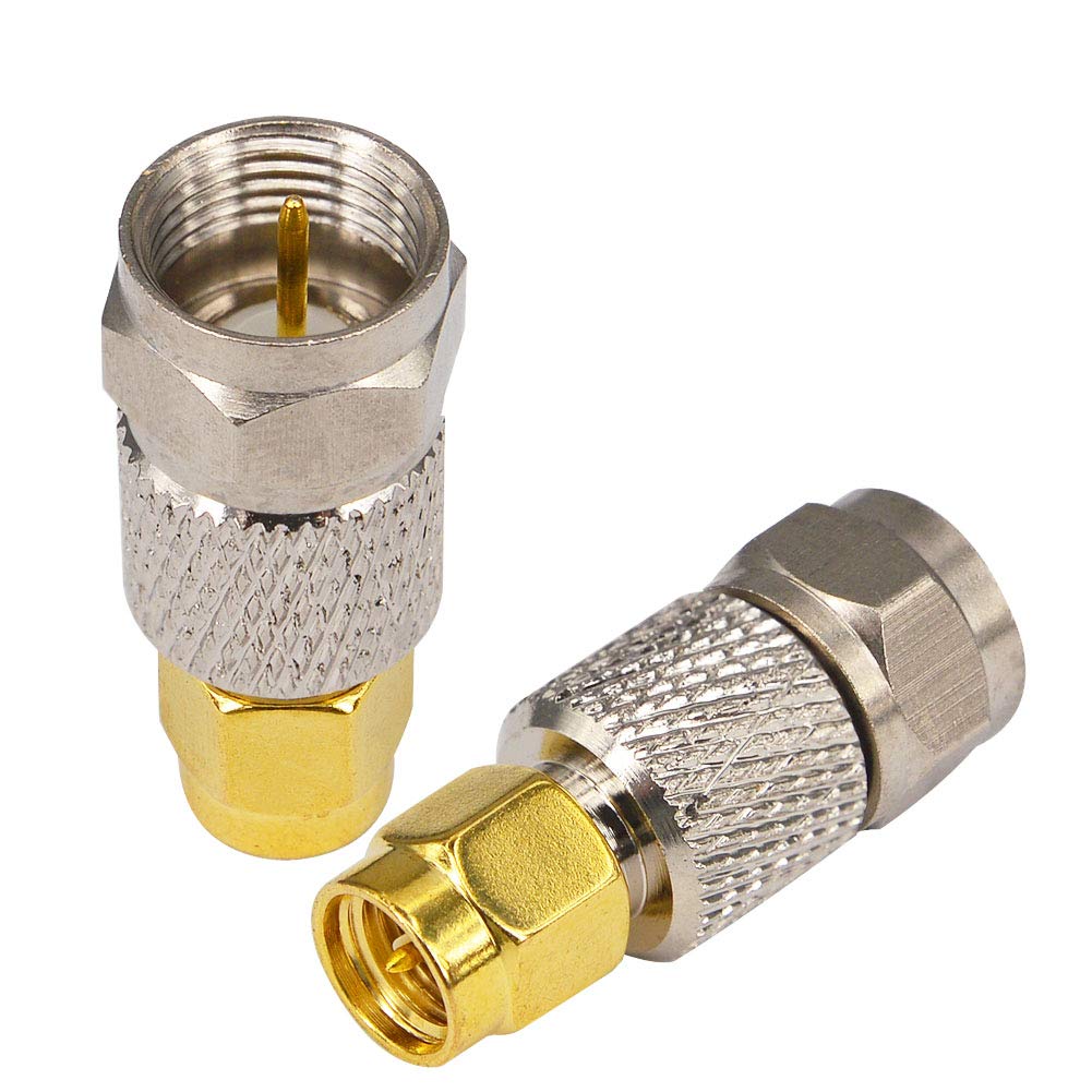 Leeyovk SMA F-Typ-Konvertierungsstecker SMA-Stecker F-Typ-Stecker Antennenkonvertierungsadapter SMA F-Typ-Terminal-Antennenkonvertierungsstecker Passend für TV