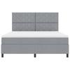 Box Spring Bed with Headboard Light Gray 180 x 200 cm Fabric