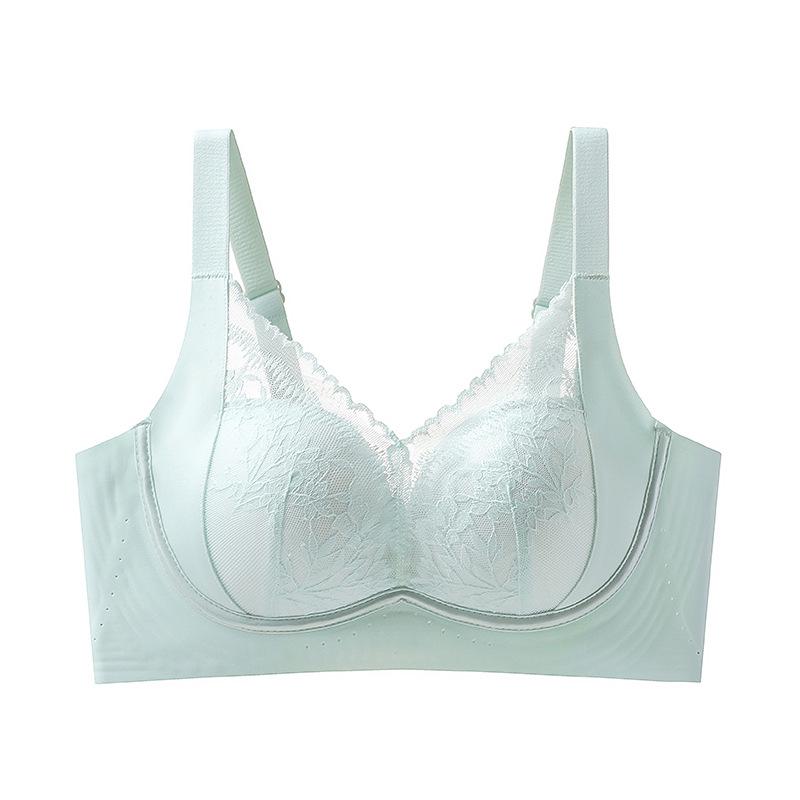 Adjustable Wire-Free Lace Push-Up Bra for Small Busts – Nude, Skin-Friendly with Side Support