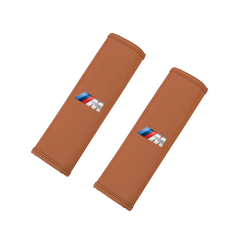 Car Seat Belt Cushion Safety Belt Leather Shoulder Protector Pad For BMW E46 E90 E60 F30 F10 E39 E36 F20 G20 G30 E92 E87 E91 X5 VM4