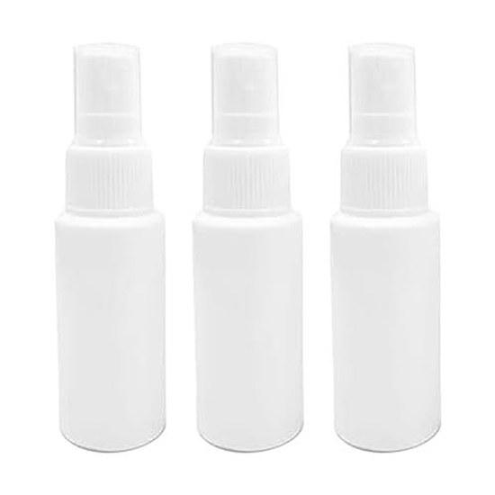 Spray bottle alcohol-compatible aroma 30ml mist sprayer disinfection travel portable opaque white polyethylene refillable sterilization (set 3)