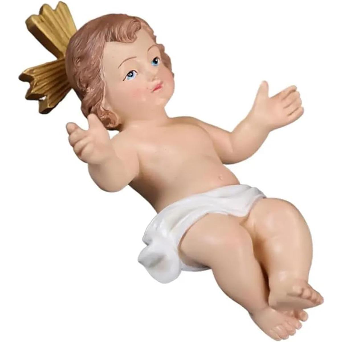 

Религиозная фигурка младенца Иисуса, фигурка младенца Иисуса, мини-фигурка из смолы, святая фигурка младенца Иисуса для домашнего офиса, церковного декора, идеально подходит для верующих телесный