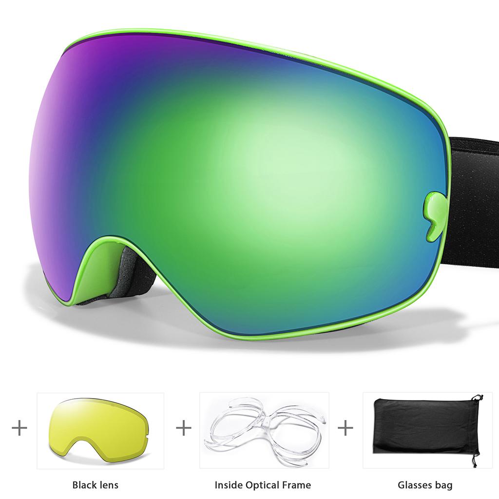 Men Women Anti-Fog UV400 SKI Goggles Snowboard Outdoor SportS Teen Snowmobile Glasses Winter Cycling Eye Windproof Christmas