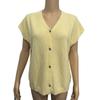 Women New Loose V Neck Short Sleeve Knit Cardigan, Fashion Casual Sweater