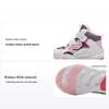 Li Ning Kids Fashion Trendy Versatile Simple Kids Sneakers Kids Sneakers Standard-White Ash-Gray-Purple Vibrant-Pink YKNT150-4