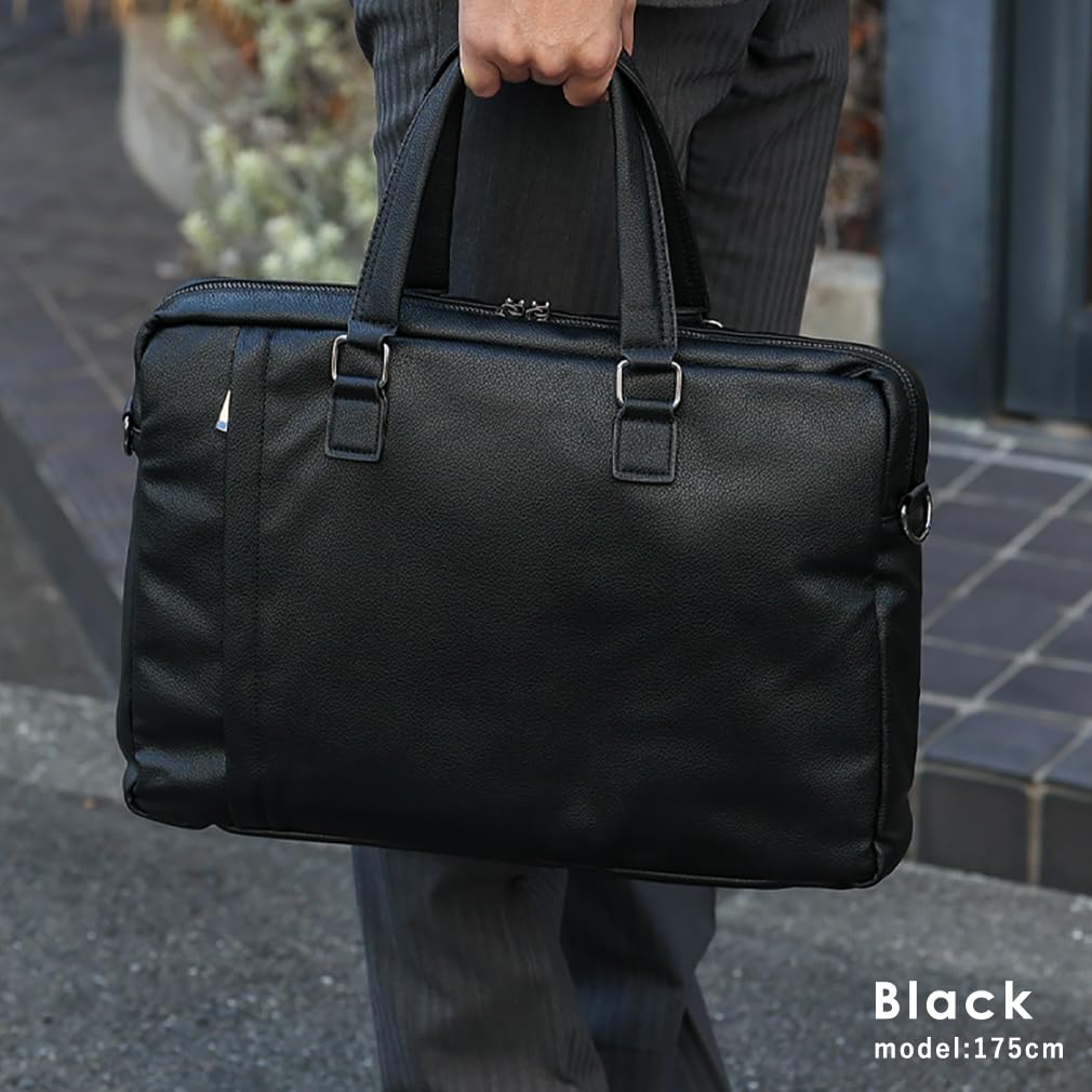 Vita Felice Round Zipper Business Bag [VITAFELICE] 2-Way Men's nsb-30291p (Black)