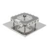 Faux Crystal Chandelier 3 Color Temperature Crystal Ceiling Light Modern Flush Mount Light  Hallway