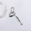 Colorful Heart Keychain Love Shape Bag Charm Pendant Decoration Handmade Jewelry