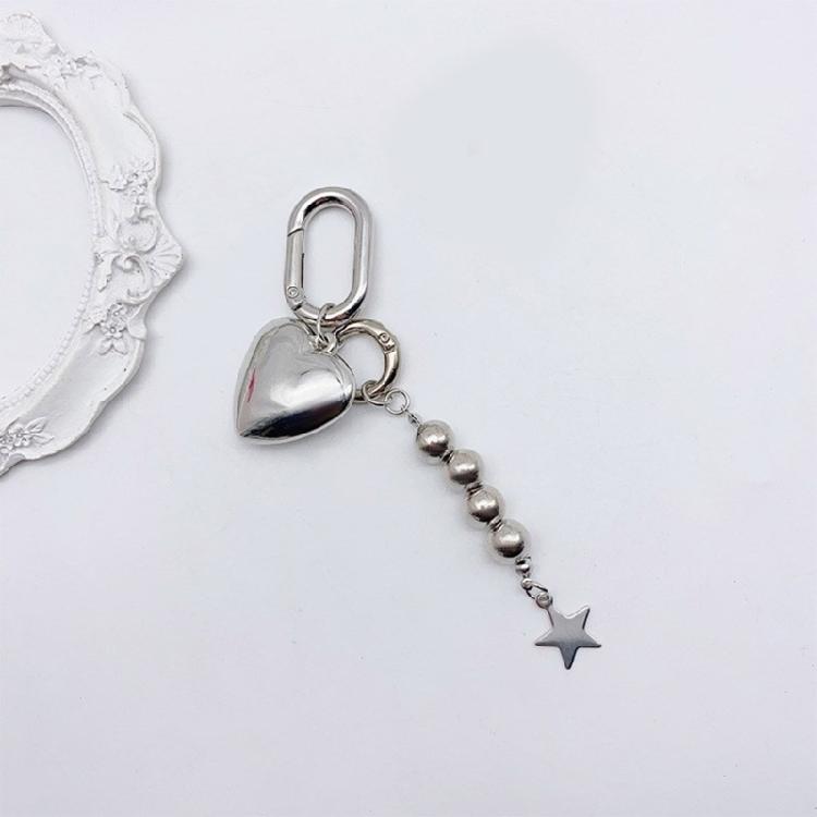 Colorful Heart Keychain Love Shape Bag Charm Pendant Decoration Handmade Jewelry