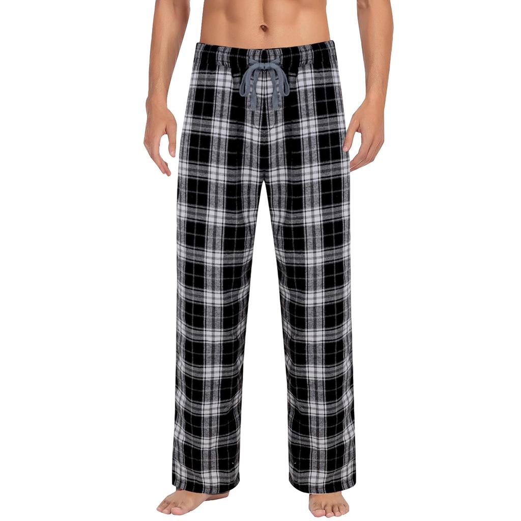 Men's Plaid Stripe Casual Pants Men's Casual Fashion Pajama Pants