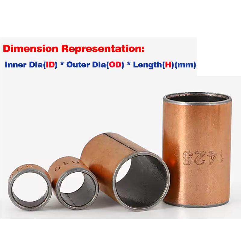 SF-1 Self-Lubricating Composite Bearings M3-M28 Oil-Free Bronze Shaft Sleeve Bushings Small Bushing for Machinery