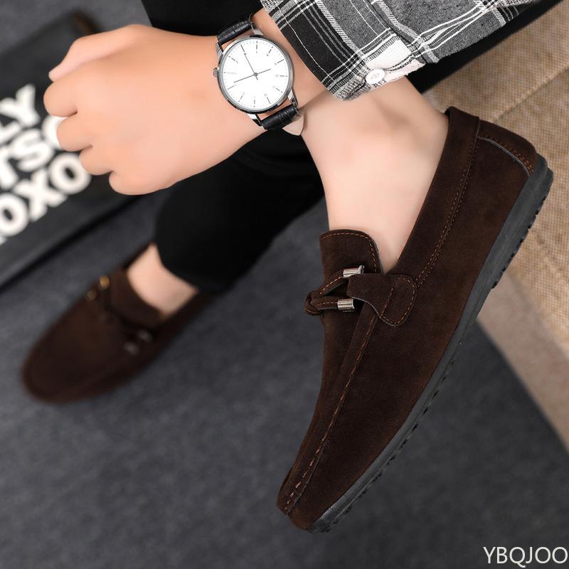 Fashion Spring and Summer Men's Casual Bean Shoes Trend with Breathable Flat Bottom Anti Slip Single Shoes for Daily Use Zapatos Hombre