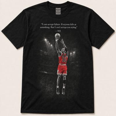 MJ Failure Quote Graphic T Shirt Vintage Basketball Red 23 Unisex Cotton Tee