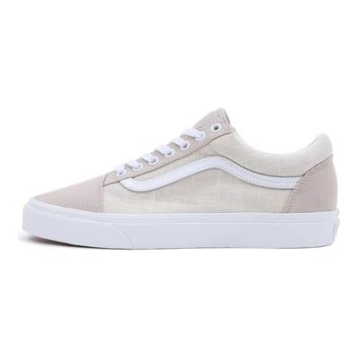 Old Skool Summer Linen Casual Low-Top Skate Shoes Unisex Sneaker Gray White VN0007NTNTR