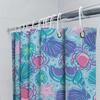 Vibrant Underwater World Shower Curtain Set Sea Shell Crab Starfish Design For Bathroom Decor