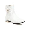 Autumn Winter Girls Boots New Style Sweet Bow Zipper Mid Boots High Heel Women's Boots Pink Lolita Student Boots Plus Size 28-43