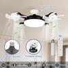 Electric Ceiling Fan Drone Fan E26/E27 Silent Wireless Electric Fan with Light Remote Control Universal Dimming for Home