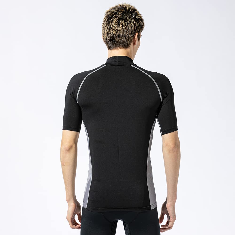 Otafuku Glove Summer Short High Neck UV Size L Men's Innerwear, Sleeve, [Cooling, Sweat-Wicking, Quick-Drying, Deodorizing, Compression, Protection]