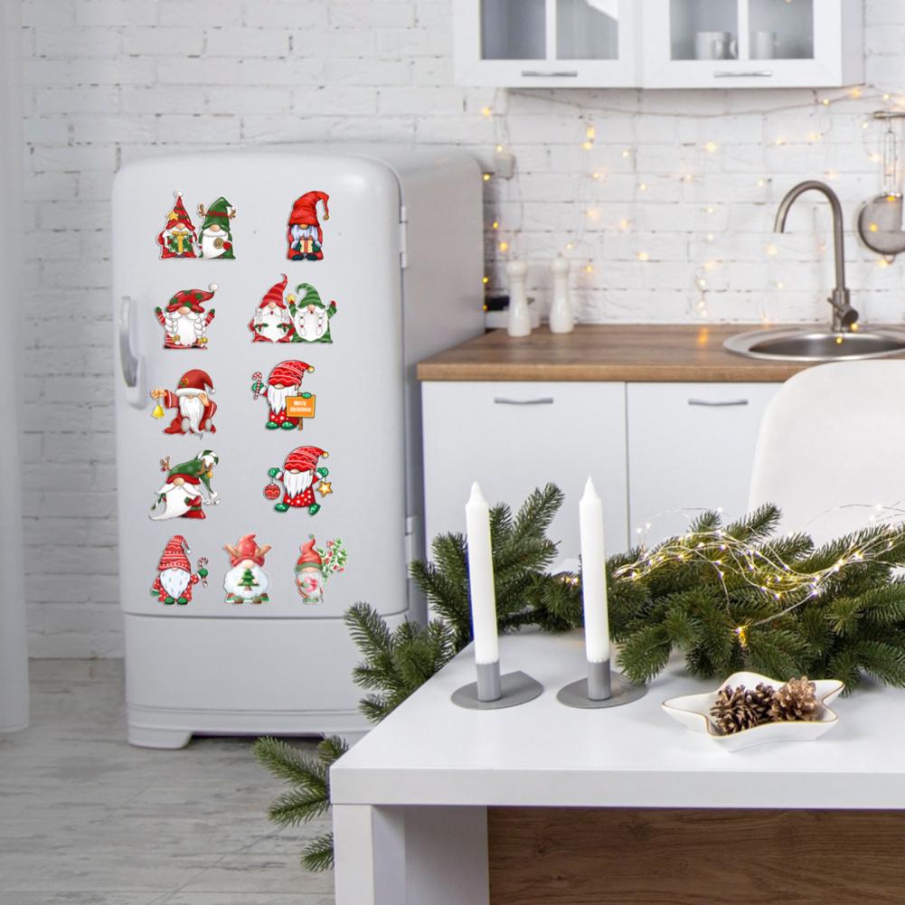 Weihnachtsmann Kühlschrankmagnet Garagentor Magnet Dekorationen Festliches Weihnachts-Kühlschrankmagnet-Set mit Weihnachtsmann für die Küche