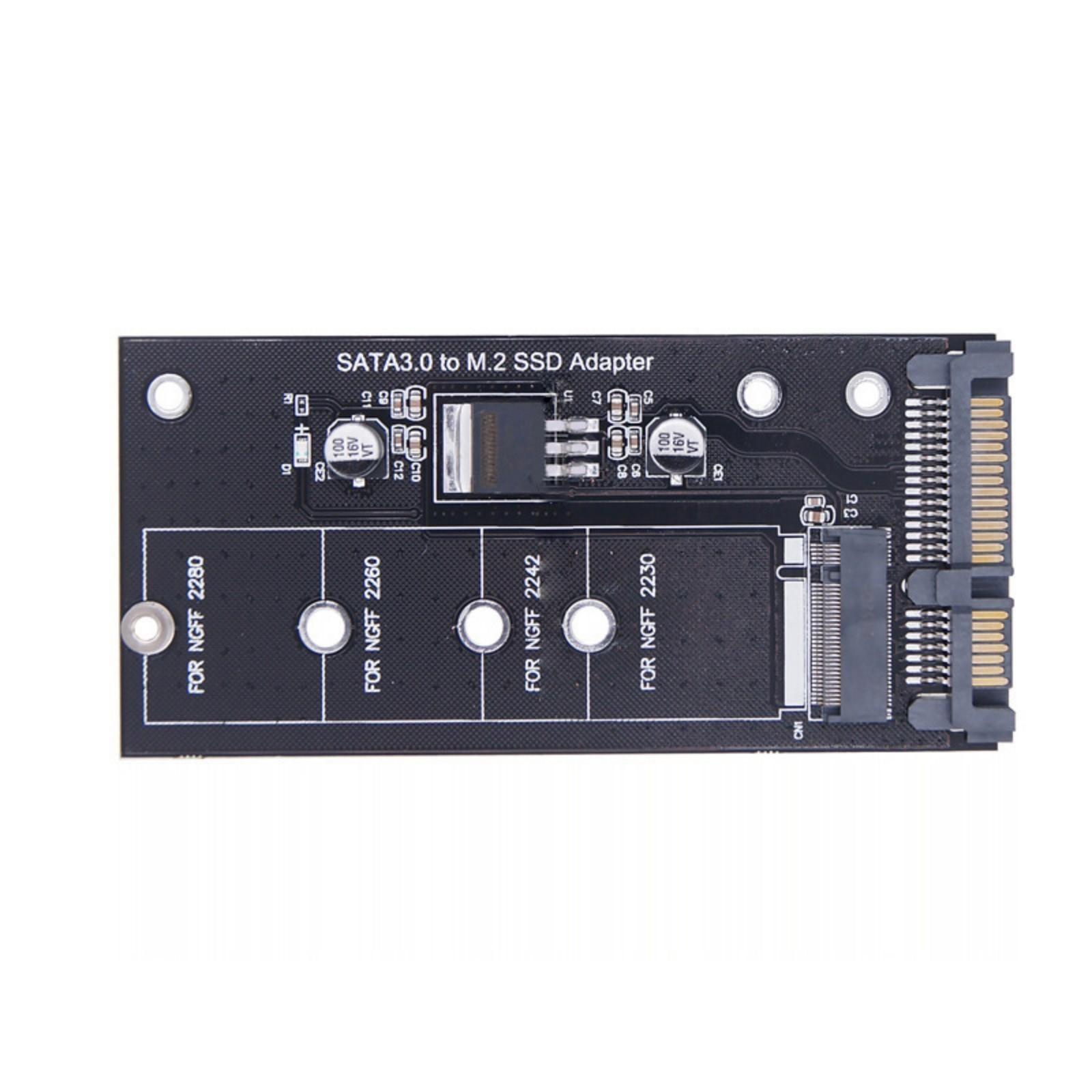 

SATA Adapter M.2 SATA to M.2 NGFF M.2 SATA Adapter NGFF M.2 Converter SATA3 Card Converter for 2230 2242 2260 2280 чорний