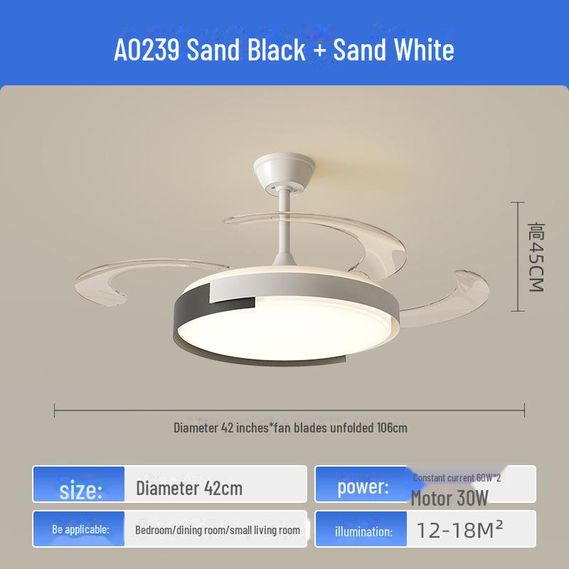 

Современный потолочный вентилятор из орехового дерева с интеллектуальным преобразованием частоты для гостиной и столовой Full Spectrum Tmall Dimming