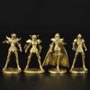 5cm Anime Saint Seiya Figures Metal Brass Zodiac Sign Soldier Model Toys Board Game Chess Pieces Ornaments Christmas Gift