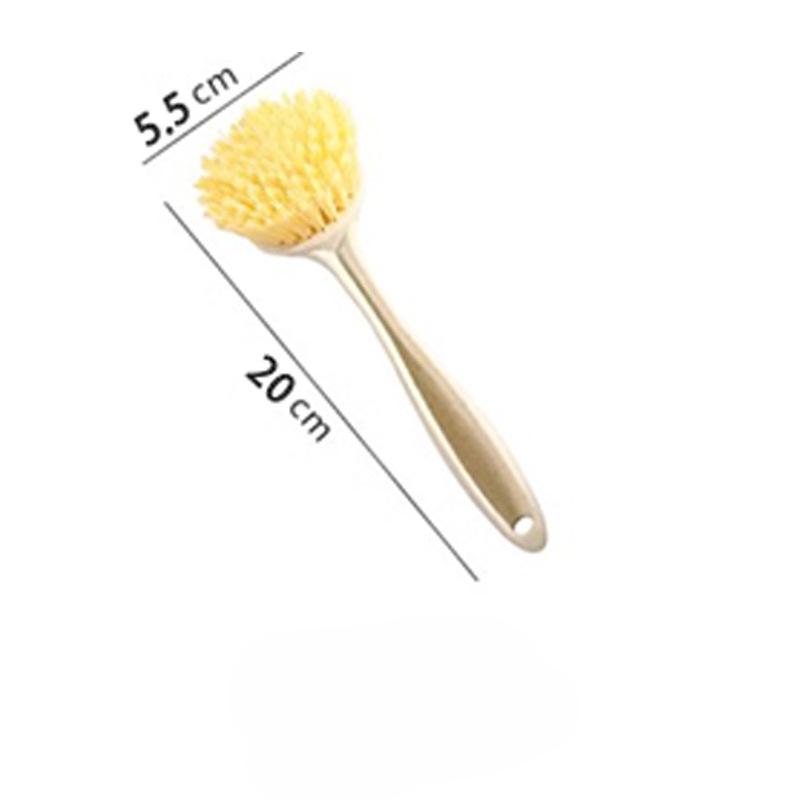 Kitchen Wheat Straw Pot Cleaning Brush Dishwashing Brushlong-handled Non-stick Oil Pot Brush