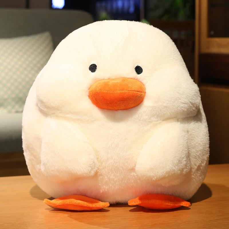 

Cartoon Duck Warm Hand Pillow With Flannel Blanket For Office Napping And Travel Comfort No Blanket