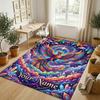 Dragon Phoenix Theme Crystal Velvet Rug Personalized Custom Name Text Soft Floor Mat Home Decor