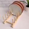 Wooden Dish Rack With Drip Tray For Kitchen Storage And Organization