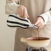 Nordic Style Ceramic Oil Bottle Hand-drawn Stripes Olive Oil Jug  Cooking Equipment