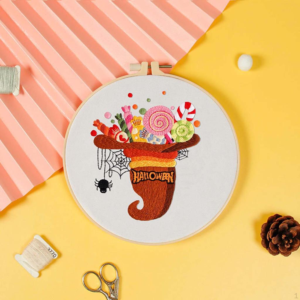 Pattern DIY Embroidery Starter ,Contains Necessary Tools Needed Adjustable Exquisite