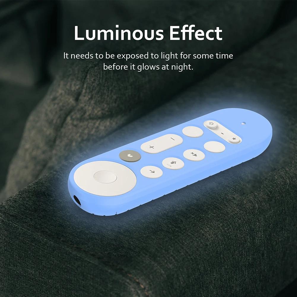 Silicone Remote Case Anti-Slip Protective Cover with Lanyard TV Remote Control Case Remote Cover for Google TV Streamer 4K